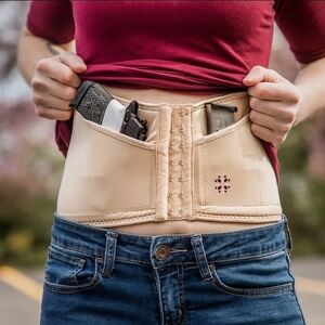 Concealed Carry Waist Cincher Holster - Nude